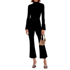 A.L.C. Brooklyn Pants Black Flare Center‎ Seam